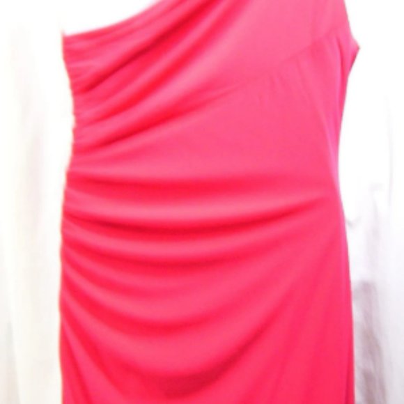 Betsy & Adam Coral Red Evening Gown Prom dress Size 14 NWOT - Picture 5 of 5
